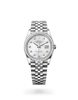 Rolex Datejust in Oystersteel, Oystersteel and gold m126284rbr-0011 at Reeds Jewelers