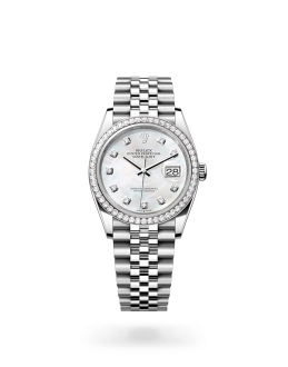 Rolex Datejust in Oystersteel, Oystersteel and gold m126284rbr-0011 at Reeds Jewelers