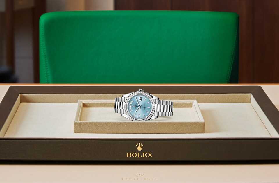 Rolex Day-Date in Platinum m228396tbr-0002 at Reeds Jewelers