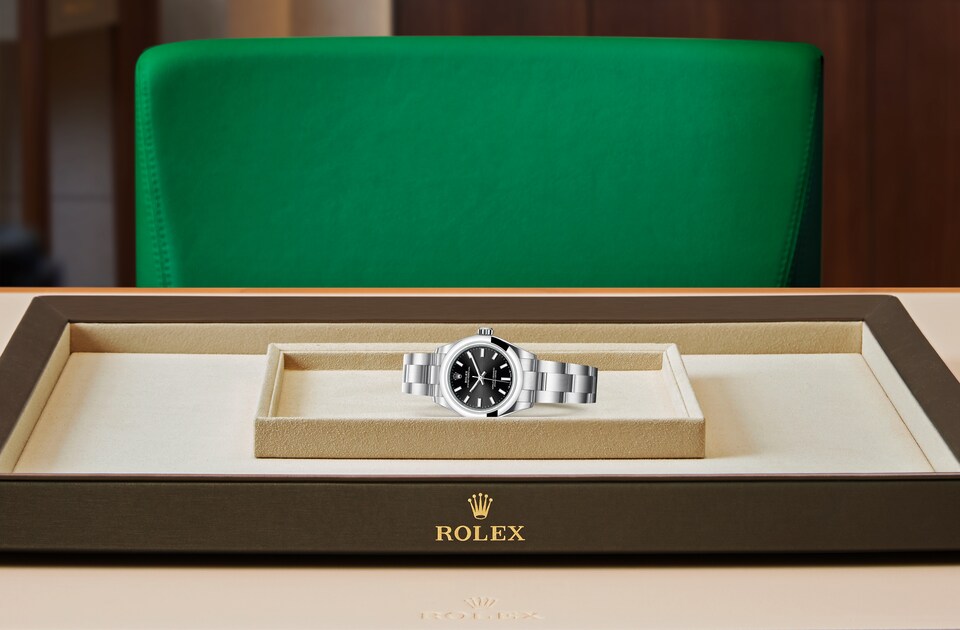 Rolex Oyster Perpetual in Oystersteel m276200-0002 at Reeds Jewelers
