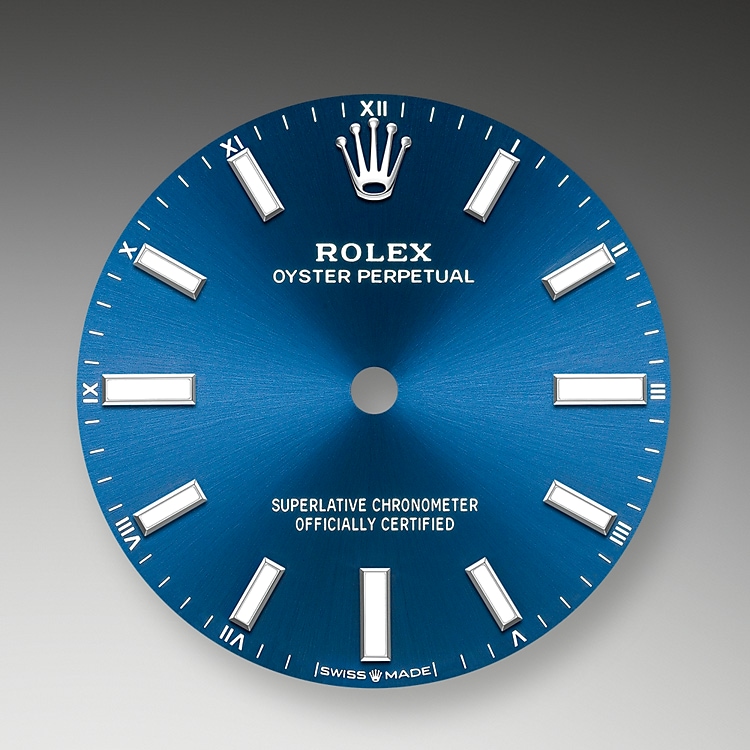 Bright blue dial