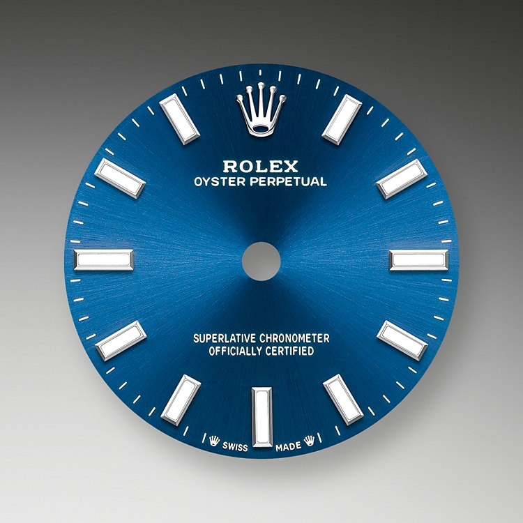 Bright blue dial