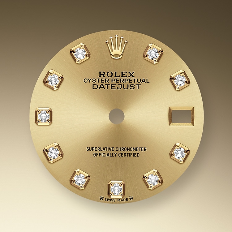 Champagne-color dial